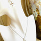 Small Hammered Cross Earrings- Silver