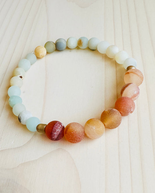 Multi Colored Stone Bracelet Handmade in the USA