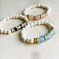 Blush, Ocean, and Zebra Batik Island Bracelets Handmade in the USA