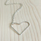 Silver Floating Heart Necklace