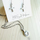 Small Hammered Cross Earrings- Silver