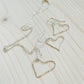 Silver Baby Heart Earrings Made in the USA with heart shaped pendant necklace