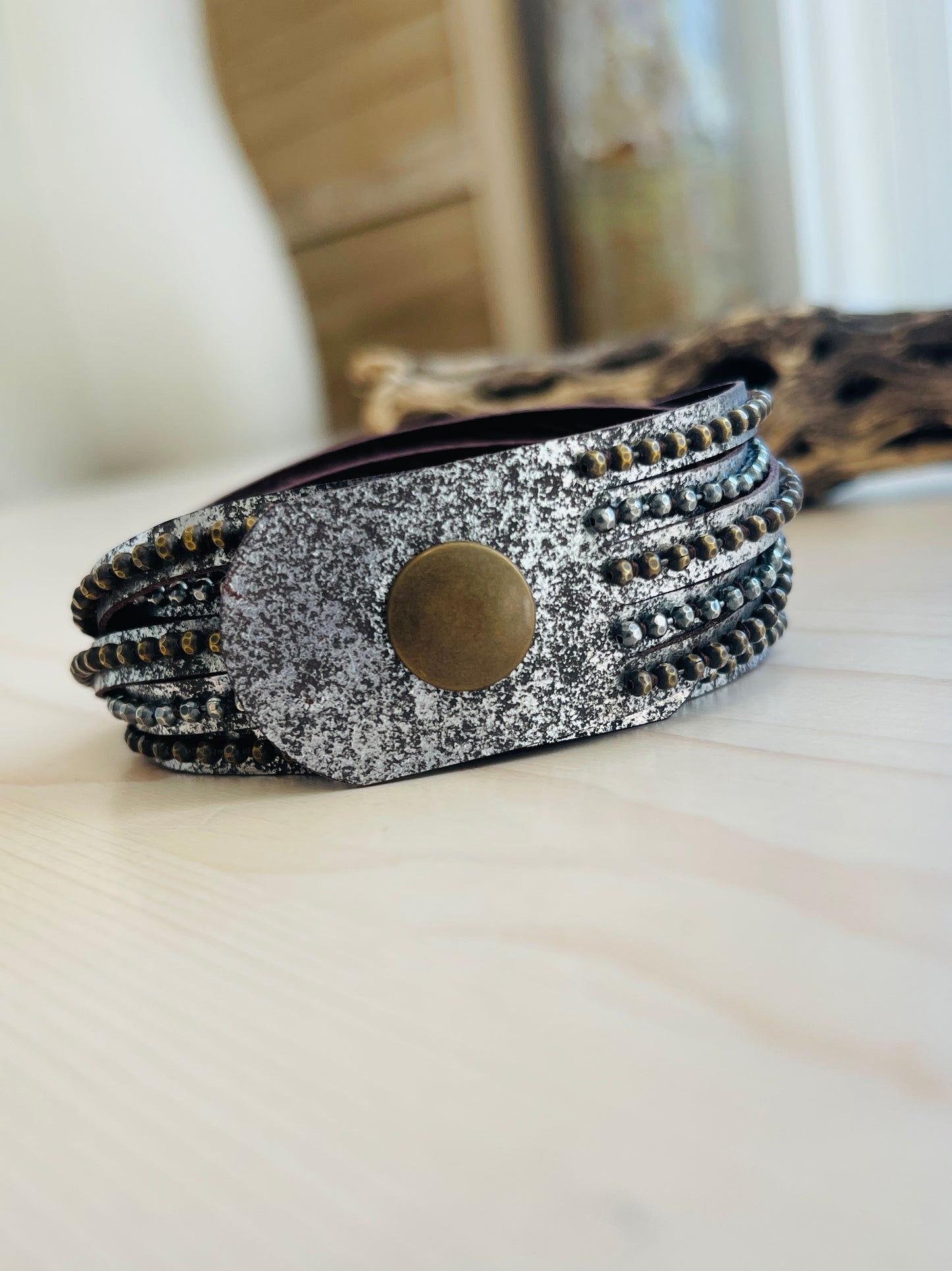 Chocolate Shimmer Beaded Wrap
