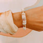 Multi Colored Coastal Bracelet being worn on wrist Handmade in the USA