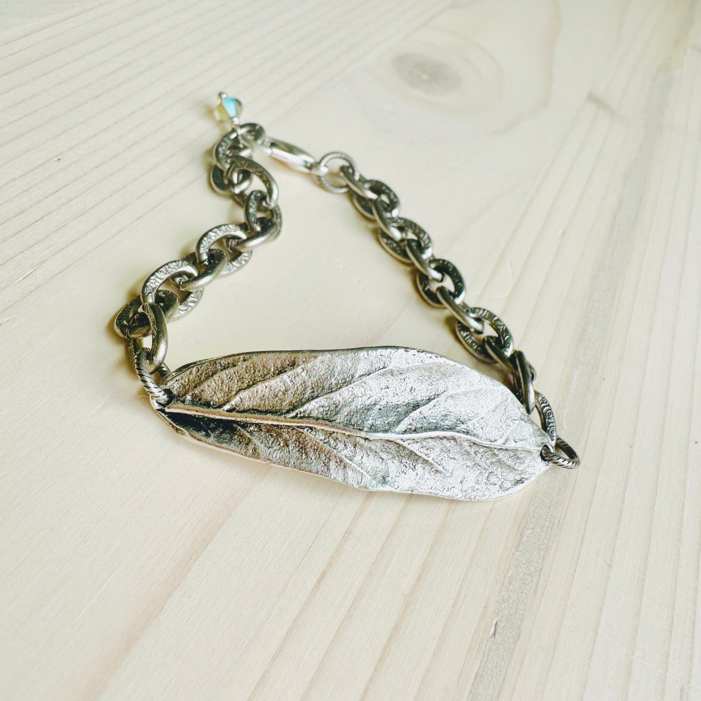 Silver Leaf Bracelet