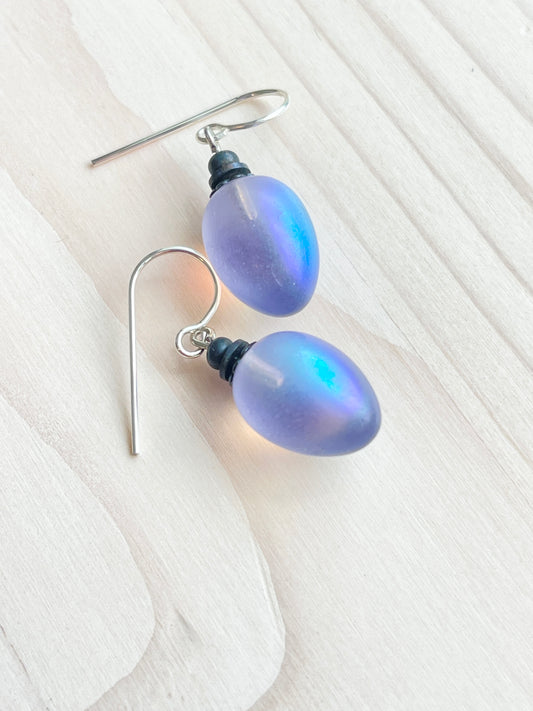 Violet Drop Earrings