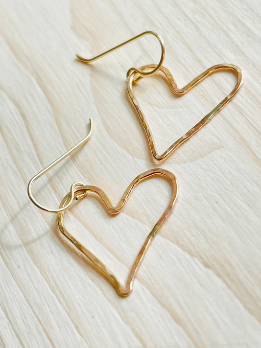 Gold Baby Heart Earrings