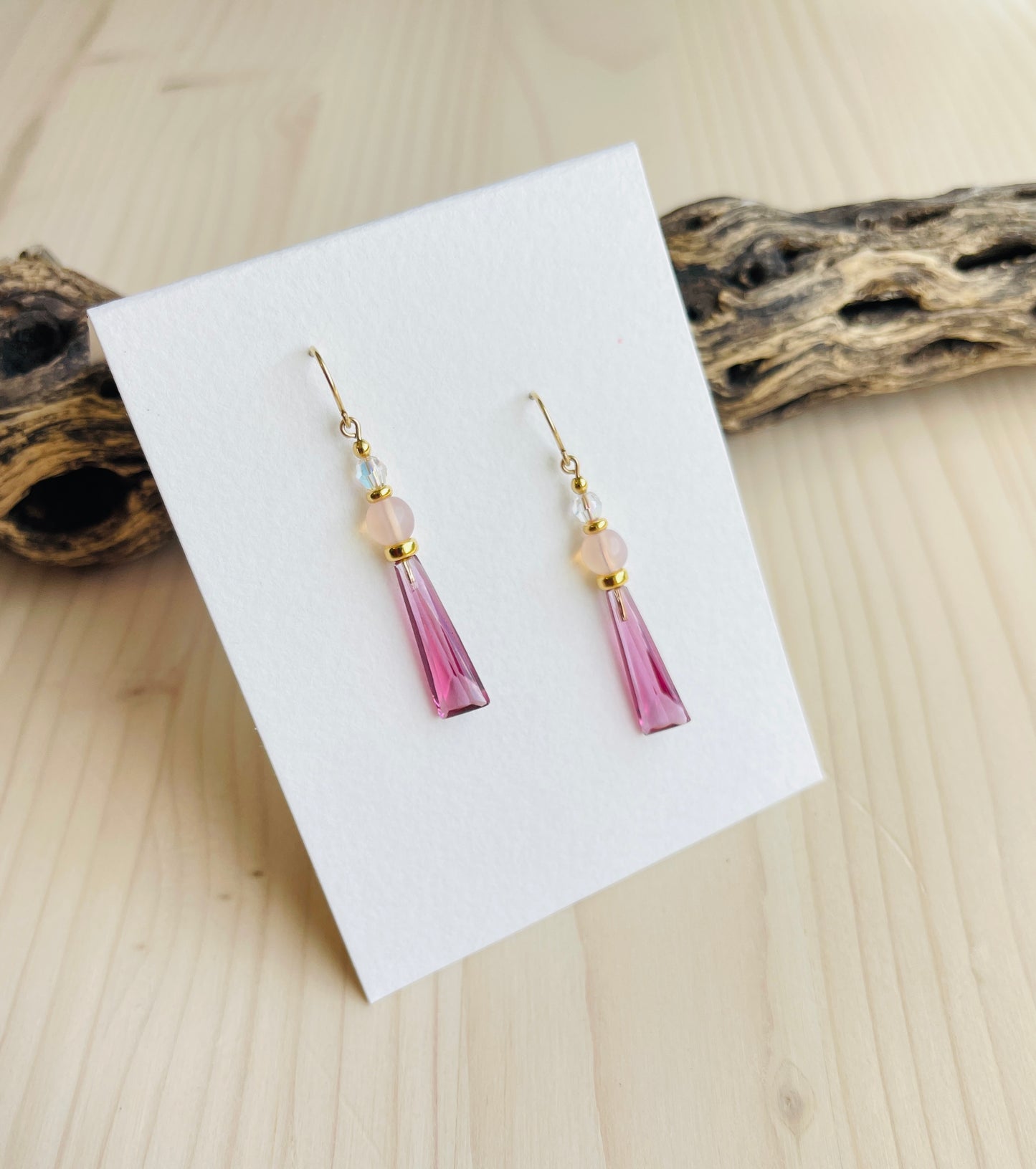 Raspberry Drop Earrings