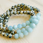 Multi Colored Stone Bracelets with black spots Handmade in the USA