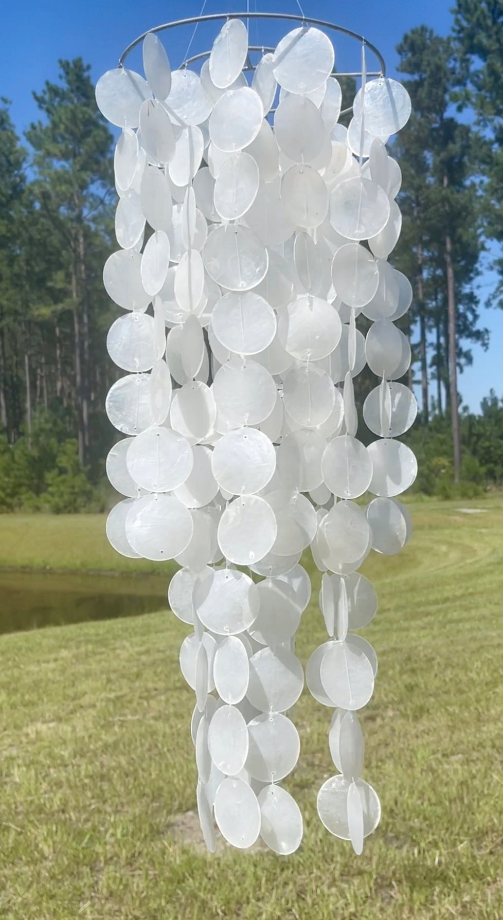 Pearl Capiz shell chandelier